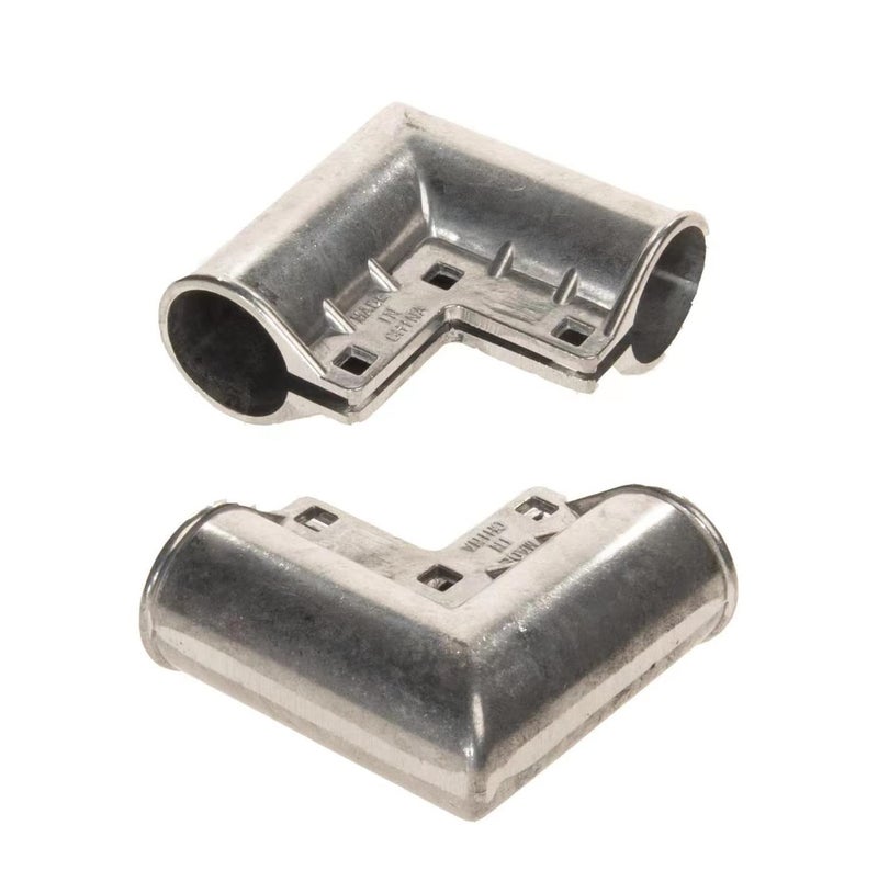 Dailydanny Chain Link Fence Gate Corner 1 3/8"" x 1 3/8"" Aluminum Gate Corner Gate Elbow, 4 Pack (Silver) - Image 2